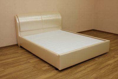 Кровать Афина 1,6 (ткань - кожзам перл беж)