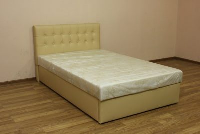 Кровать Белла 1,2 (ткань - бланка карамель)